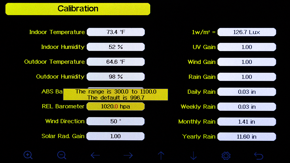 Weather Station Sensor Tests and Calibration